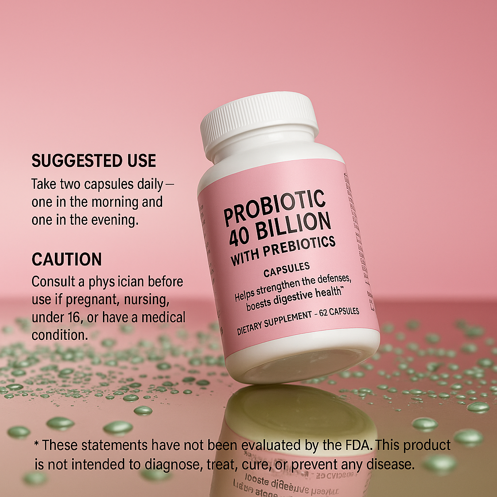 Probiotic 40 Billion with Prebiotics